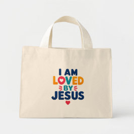 ICH WERDE VON JESUS GELIEBT TOTE MINI STOFFBEUTEL