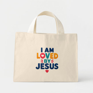 ICH WERDE VON JESUS GELIEBT TOTE MINI STOFFBEUTEL