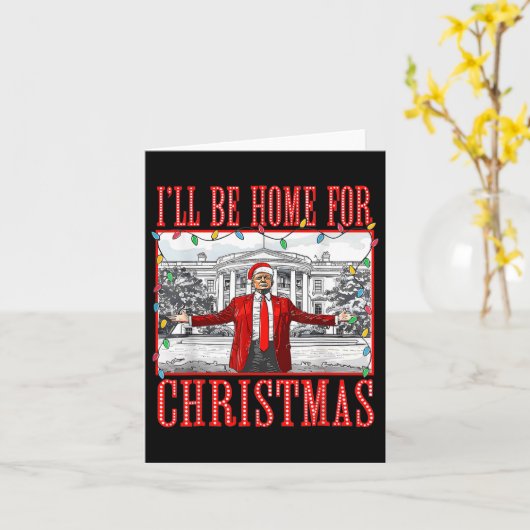 Ich werde Weihnachten Weihnachten Weihnachten Weih Karte (Gelbe Blume)