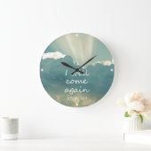 Ich werde wieder Bibelverse kommen Große Wanduhr (Zuhause)