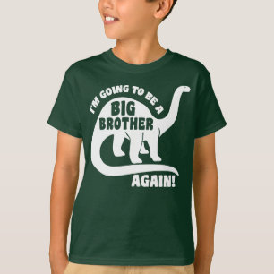 Ich werde wieder ein großer Bruder werden Dinosaur T-Shirt