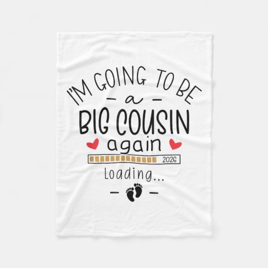 Ich werde wieder ein großer Cousin sein Baby Annou Fleecedecke (Vorderseite)