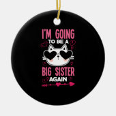 Ich werde wieder eine große Schwester sein. Keramik Ornament (Vorne)