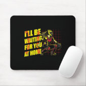 Ich werde zu Hause auf dich warten Mädchen Softll Mousepad (Mit Mouse)