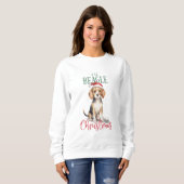 Ich werde zu Weihnachten Beagle machen Sweatshirt (Vorne ganz)