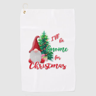 Ich werde zu Weihnachten Gnome sein Golfhandtuch