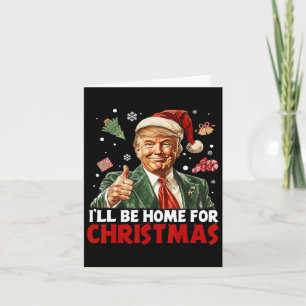Ich werde zu Weihnachten nach Hause kommen Santa L Karte