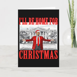 Ich werde zu Weihnachten nach Hause kommen Santa L Karte