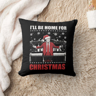 Ich werde zu Weihnachten nach Hause kommen Trump 4 Kissen