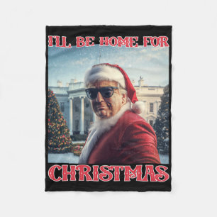 Ich werde zu Weihnachten Trump Santa Selfie Whit n Fleecedecke