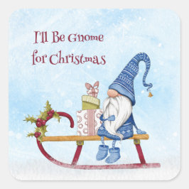 Ich werde zu Weihnachten Weihnachten Weihnachten W Quadratischer Aufkleber