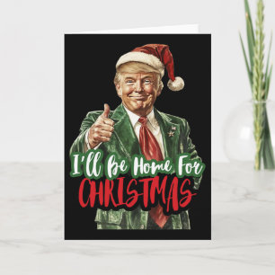 Ich werde zu Weihnachten zu Hause sein Lustiger Tr Karte