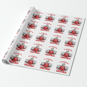 Ich werde zu Weihnachten zu Hause sein Trump Sieg Geschenkpapier