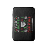 Ich werde zu Weihnachten Zuhause sein Baseball zu Badematte (Vorderseite Vertikal)