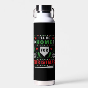 Ich werde zu Weihnachten Zuhause sein Baseball zu Trinkflasche