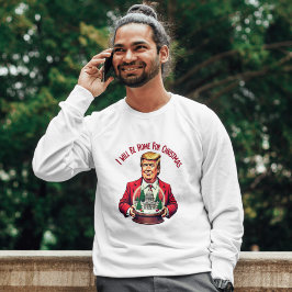 Ich werde zu Weihnachten Zuhause sein" Langschläfe T-Shirt