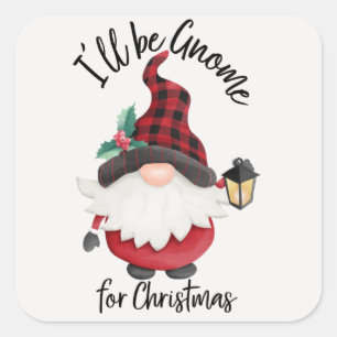 Ich werde zu Weihnachts-Spaß-Urlaub kommen Quadratischer Aufkleber