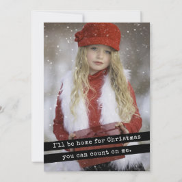 Ich werde Zuhause für Weihnachten einfache Schreib