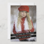 Ich werde Zuhause für Weihnachten einfache Schreib (Vorderseite)