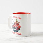 Ich werde Zuhause für Weihnachten Funny Trump Zweifarbige Tasse (Vorderseite Links)