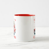 Ich werde Zuhause für Weihnachten Funny Trump Zweifarbige Tasse (Mittel)