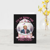 Ich werde Zuhause für Weihnachten lustige Trump Co Karte (Gelbe Blume)