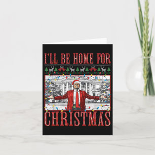 Ich werde Zuhause für Weihnachten süße Weihnachten Karte