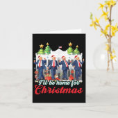 Ich werde Zuhause für Weihnachten Trump lustige We Karte (Gelbe Blume)