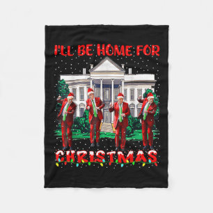 Ich werde Zuhause für Weihnachten Weihnachten Weih Fleecedecke