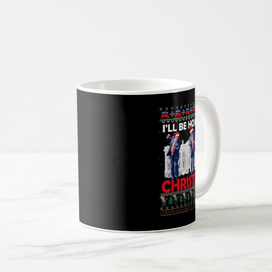 Ich werde Zuhause für Weihnachten Weihnachten Weih Kaffeetasse (VorderseiteRechts)