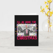 Ich werde Zuhause für Weihnachten Weihnachten Weih Karte (Gelbe Blume)