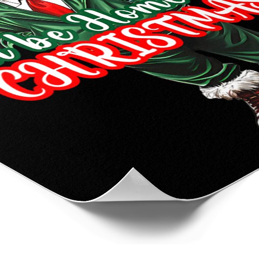 Ich werde Zuhause für Weihnachten Weihnachten Weih Poster (Ecke)