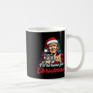 Ich werde Zuhause für Weihnachts-Weihnachtsmann Tr Kaffeetasse