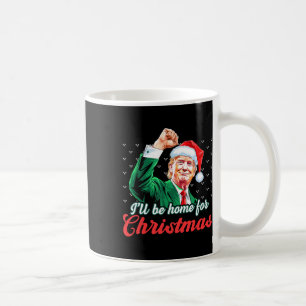 Ich werde Zuhause für Weihnachts-Weihnachtsmann Tr Kaffeetasse