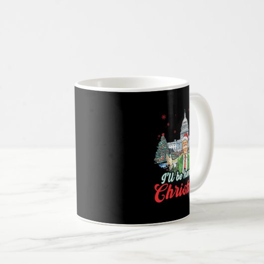 Ich werde Zuhause für Weihnachts-Weihnachtsmann Tr Kaffeetasse (VorderseiteRechts)
