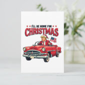 Ich werde Zuhause zu Weihnachten Trump gewinnen Wa Dankeskarte (Stehend Vorderseite)