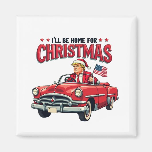 Ich werde Zuhause zu Weihnachten Trump gewinnen Wa Magnet (Vorne)