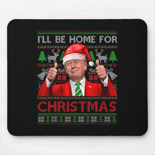 Ich werde Zuhause zu Weihnachten Weihnachten Weihn Mousepad (Vorne)