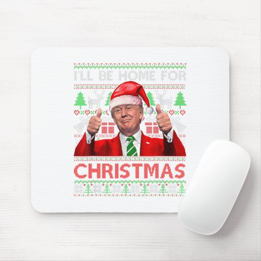 Ich werde Zuhause zu Weihnachten Weihnachten Weihn Mousepad (Mit Mouse)