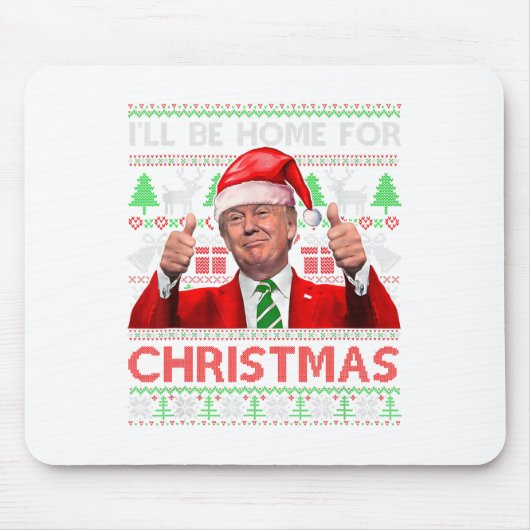 Ich werde Zuhause zu Weihnachten Weihnachten Weihn Mousepad (Vorne)