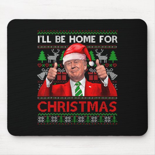Ich werde Zuhause zu Weihnachten Weihnachten Weihn Mousepad (Vorne)