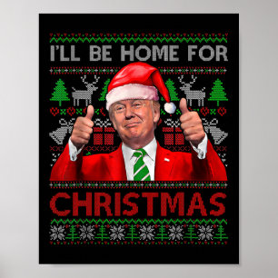 Ich werde Zuhause zu Weihnachten Weihnachten Weihn Poster