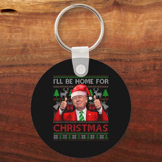 Ich werde Zuhause zu Weihnachten Weihnachten Weihn Schlüsselanhänger (Vorderseite)