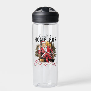 Ich werde Zuhause zum Weihnachts-Trump-Tag der Amt Trinkflasche