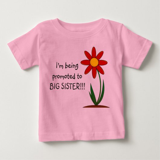 Ich werde zum Big Sister Säugling Tshirt befördert (Vorderseite)