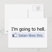 Ich werde zur Hölle Postkarte (Vorne/Hinten)
