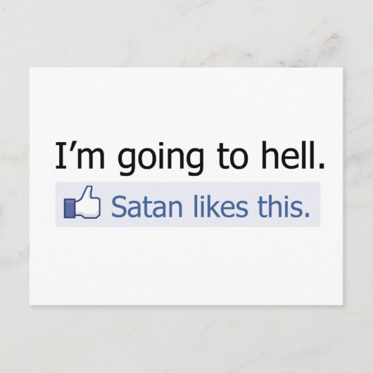 Ich werde zur Hölle Postkarte (Vorderseite)