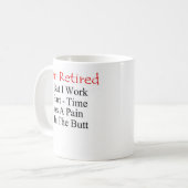 Ich werde zurückgezogen kaffeetasse (Vorderseite Links)