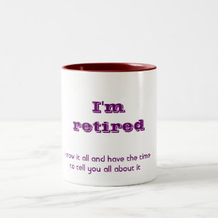 Ich werde zurückgezogen zweifarbige tasse
