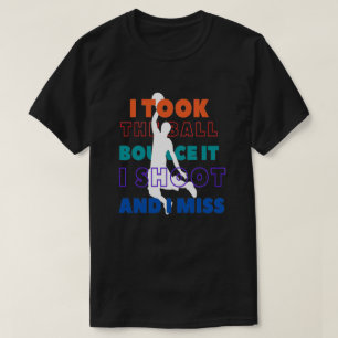 Ich werfe den Basketball und verfehle lustige Graf T-Shirt